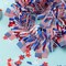 33FT 4th of July Patriotic Tinsel Garland Red White Blue Metallic Twist Foil Tinsel Garland with Flag for Memorial Day Independence Day Party Door Tree Indoor Outdoor Decoration